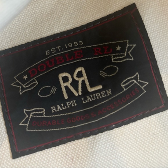 ✨RRL RALPH LAUREN Heavy Canvas Logo Print 2 Way Market Tote Bag UNISEX - Picture 9 of 16